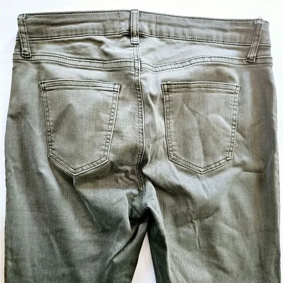 Pistola X Anthropology Audrey Moto Tactical Skinny Jeans in Eden Olive Green 29 - Picture 7 of 8